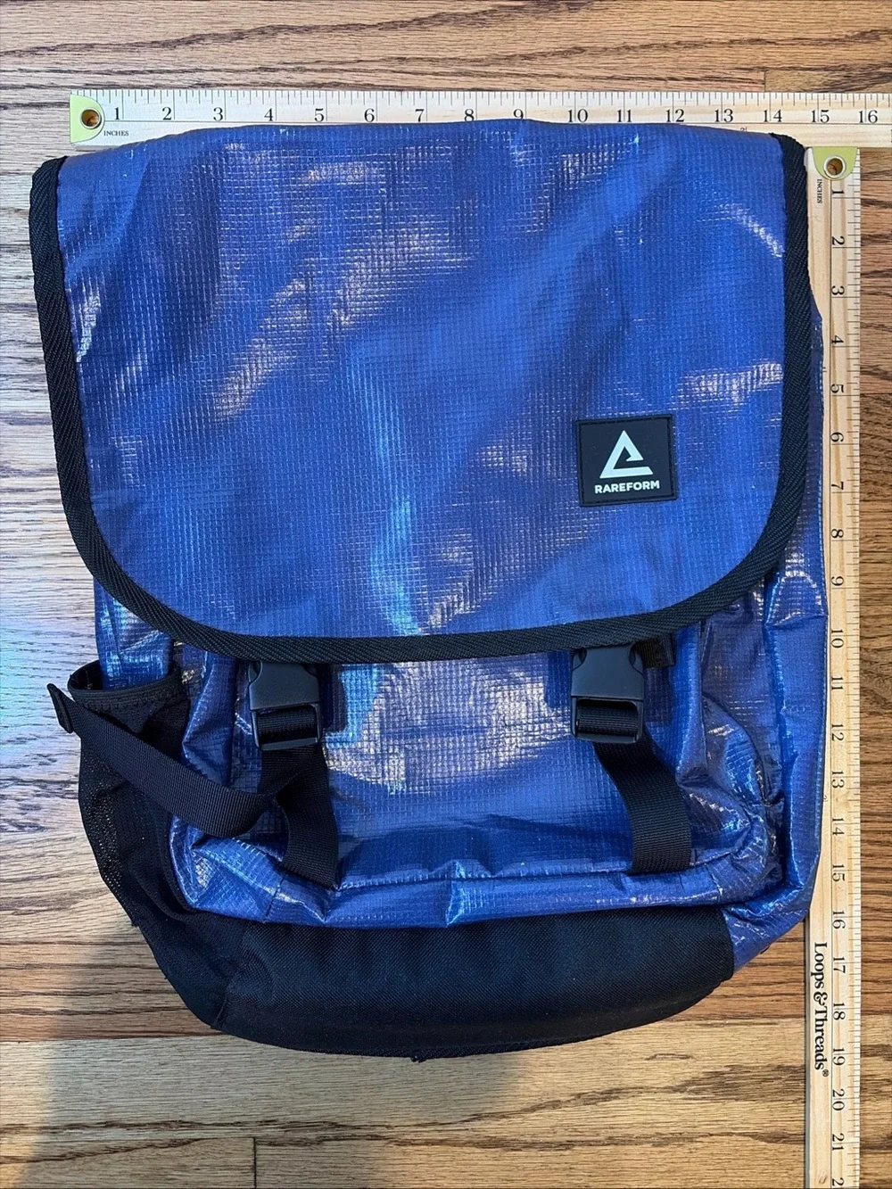 RAREFORM Brooklyn 20L Blue Backpack Laptop Sleeve Eco Upcycled Billboard Outdoor